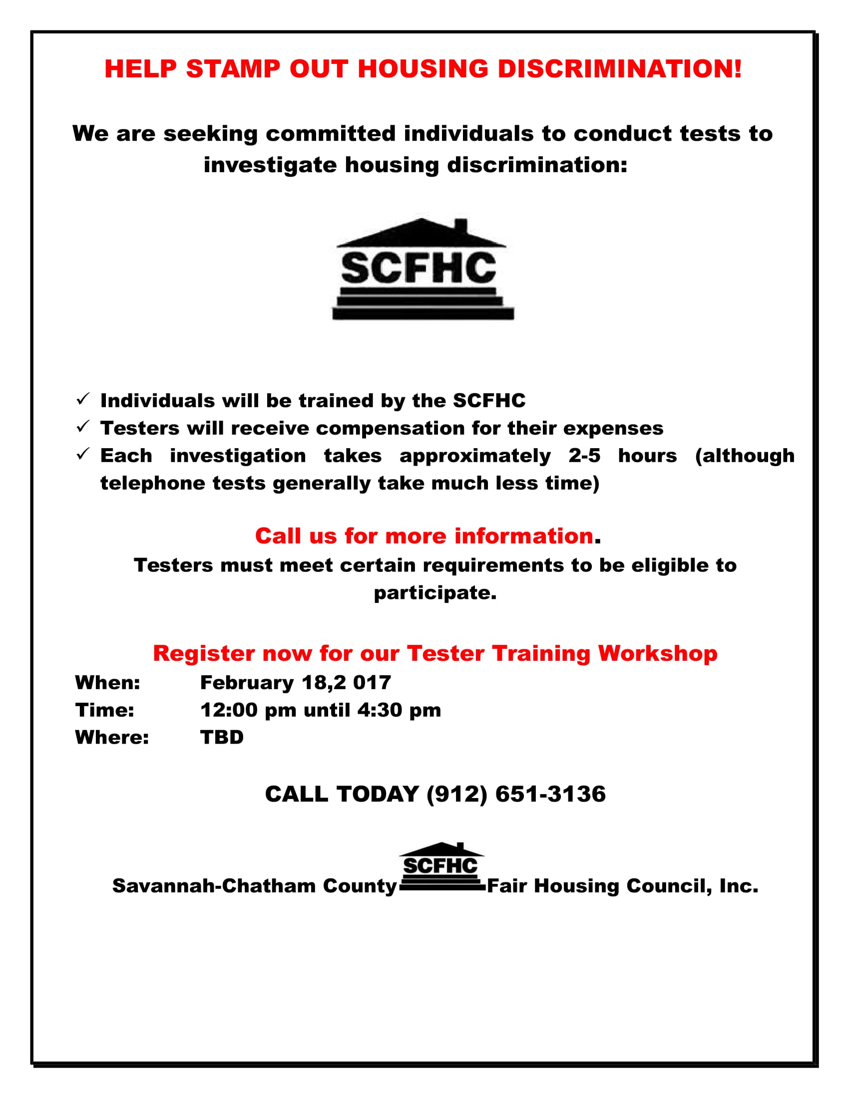 HELP STOP HOUSING DISCRIMINATION! LIFE