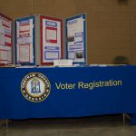 Voter registration table for Chatham County at Celebrate Abilities event